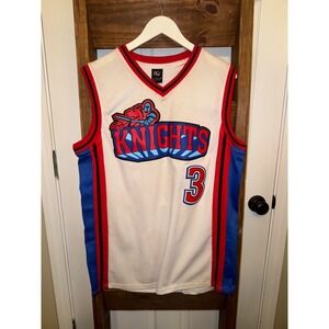 OGJ Knights Basketball Jersey White Red Blue Number 3 Men's Size M